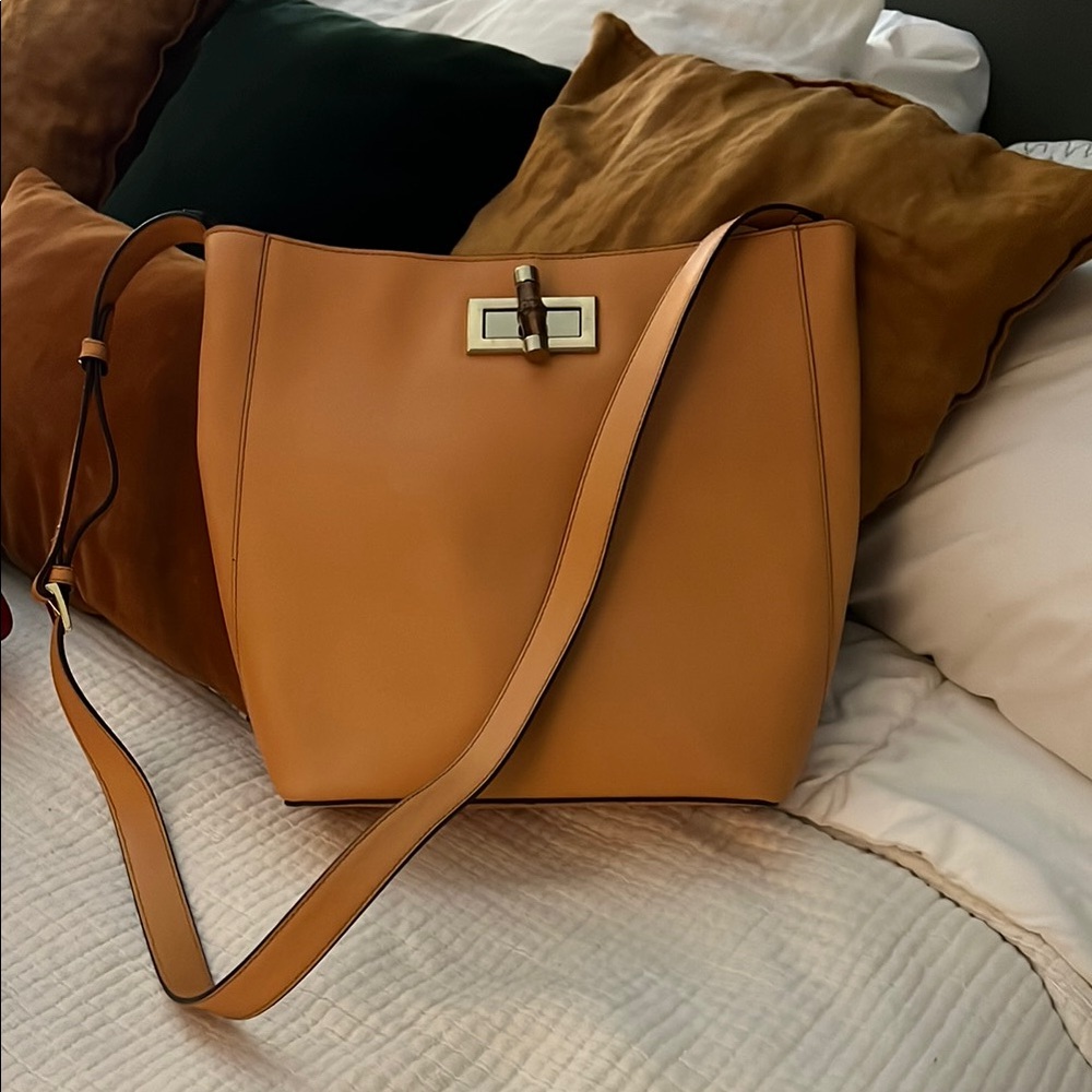 Tan Leather Shoulder Bag